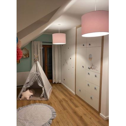 Argon 4136 - Kattokruunu johdossa MAGIC 1xE27/15W/230V vaaleanpunainen