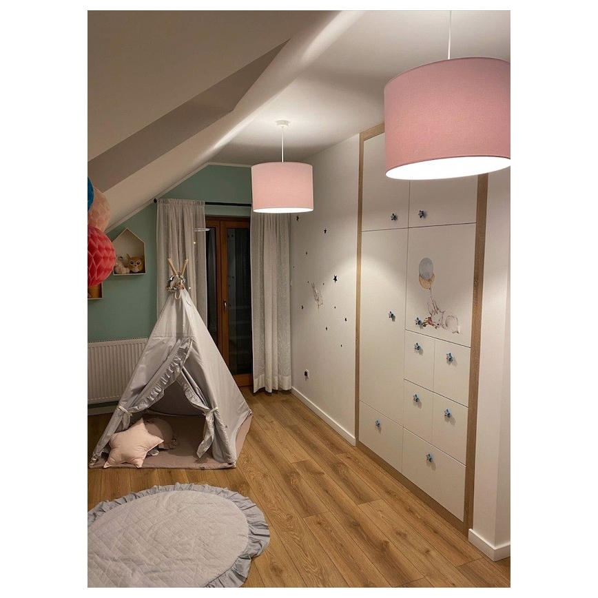 Argon 4136 - Kattokruunu johdossa MAGIC 1xE27/15W/230V vaaleanpunainen