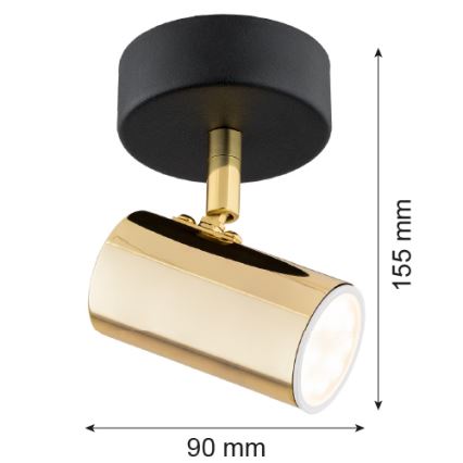 Argon 4208 - Katon kohdevalo LAGOS 1xGU10/5W/230V messinki/musta