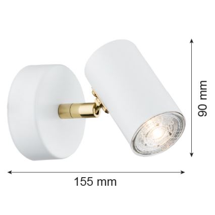 Argon 4209 - Katon kohdevalo LAGOS 1xGU10/5W/230V valkoinen/kultainen