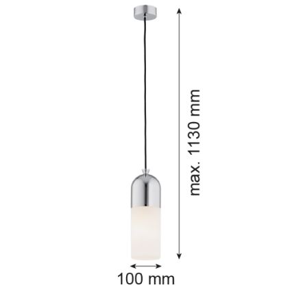 Argon 4211 - Kattokruunu johdossa BURGOS 1xE27/15W/230V kiiltävä kromi