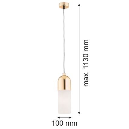 Argon 4212 - Kattokruunu narulla BURGOS 1xE27/15W/230V messinki