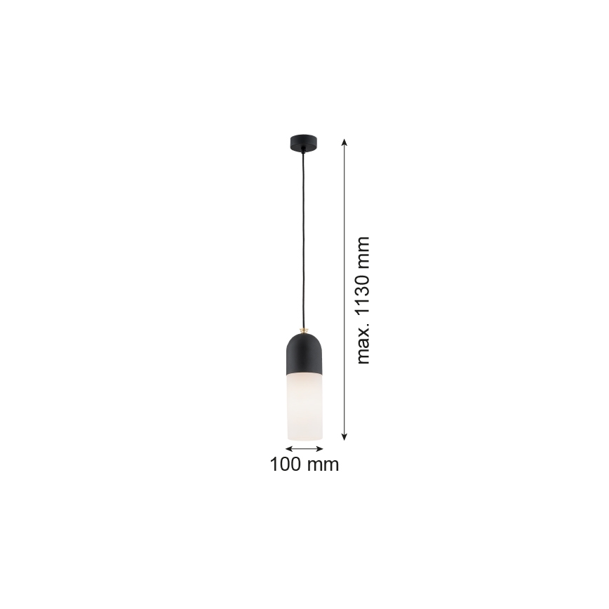 Argon 4213 - Kattokruunu johdossa BURGOS 1xE27/15W/230V musta