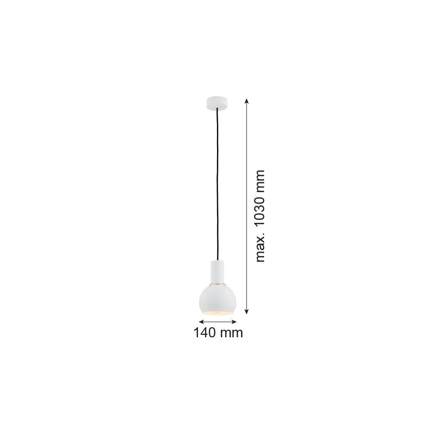 Argon 4215 - Kattokruunu johdossa SINES 1xE27/15W/230V d. 14 cm valkoinen