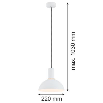 Argon 4220 - Riippuvalaisin SINES 1xE27/15W/230V halk. 28 cm valkoinen