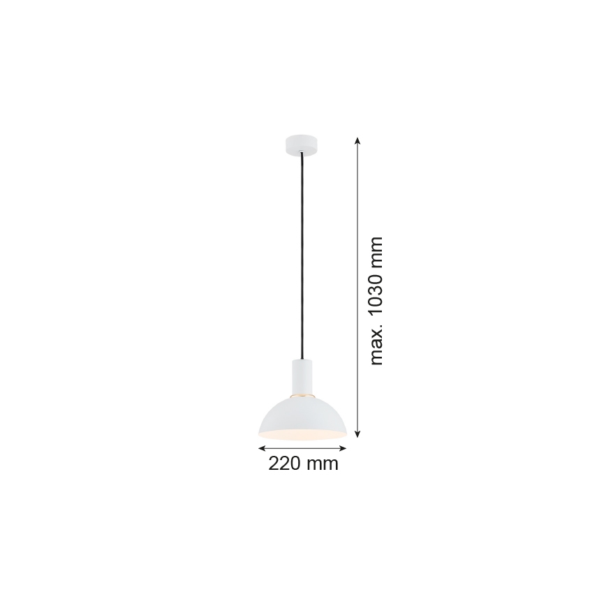 Argon 4220 - Riippuvalaisin SINES 1xE27/15W/230V halk. 28 cm valkoinen
