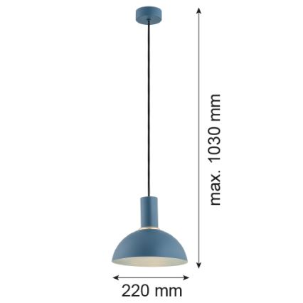 Argon 4221 - Riippuvalaisin SINES 1xE27/15W/230V halk. 28 cm sininen