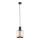 Argon 4248 - Kattokruunu johdossa HERMAN 1xE27/15W/230V messinki/musta