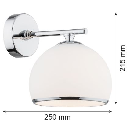 Argon 4254 - Seinävalaisin MARBELLA 1xE27/15W/230V kiiltävä kromi