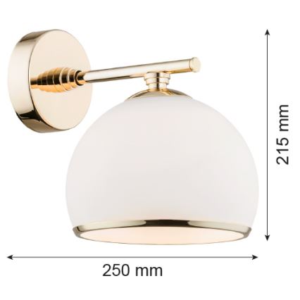 Argon 4255 - Seinävalaisin MARBELLA 1xE27/15W/230V messinki