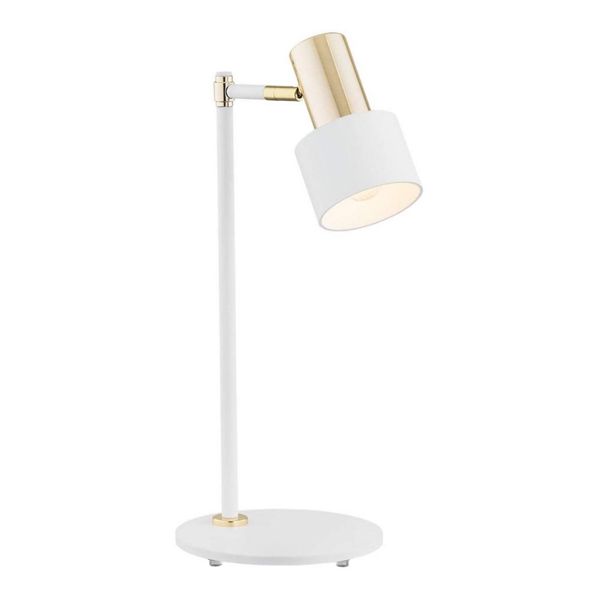 Argon 4256 - Pöytävalaisin DORIA 1xE27/15W/230V valkoinen/messinki