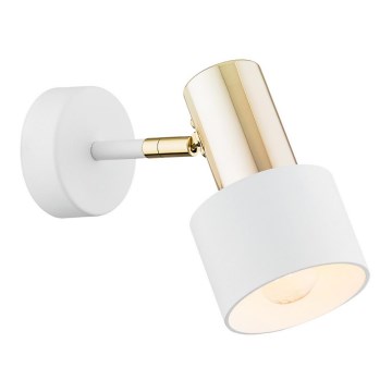 Argon 4264 - Seinävalaisin DORIA 1xE27/15W/230V valkoinen/messinki