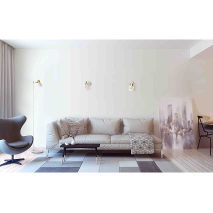 Argon 4265 - Seinävalaisin DORIA 1xE27/15W/230V musta/messinki