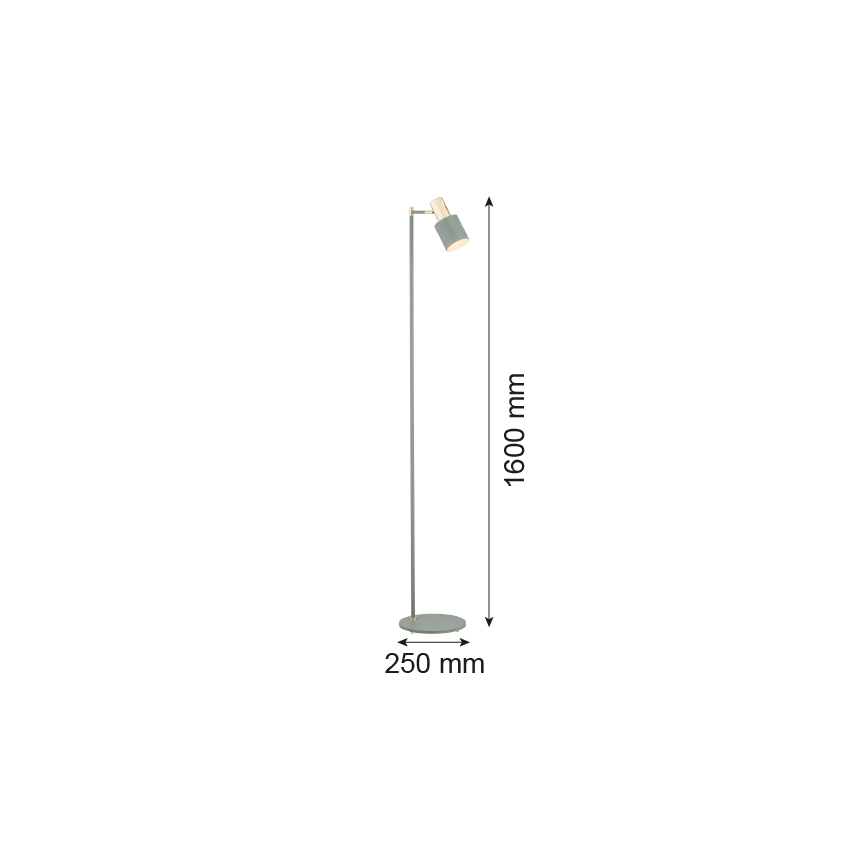 Argon 4271 - Lattialamppu DORIA 1xE27/15W/230V vihreä/messinki