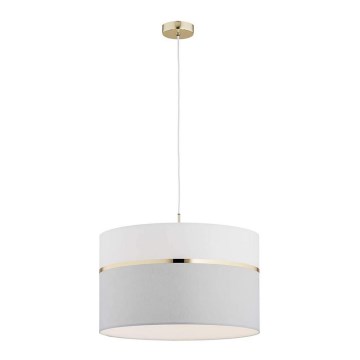 Argon 4285 - Kattokruunu narulla KASER 1xE27/15W/230V harmaa/valkoinen/messinki