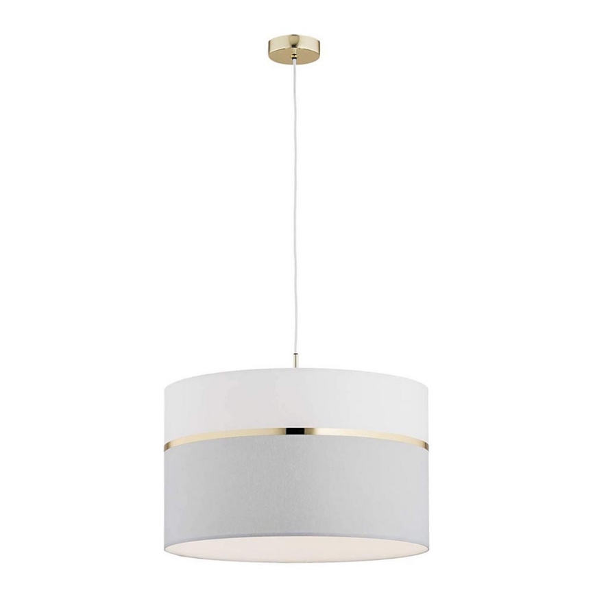 Argon 4285 - Kattokruunu narulla KASER 1xE27/15W/230V harmaa/valkoinen/messinki