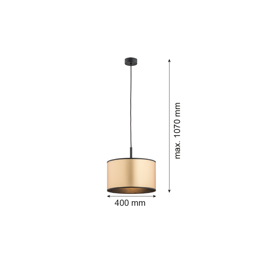 Argon 4291 - Kattokruunu johdossa KARIN 1xE27/15W/230V messinki/musta