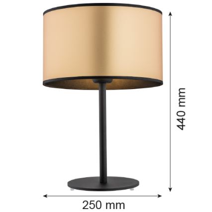 Argon 4297 - Pöytälamppu KARIN 1xE27/15W/230V messinki/musta