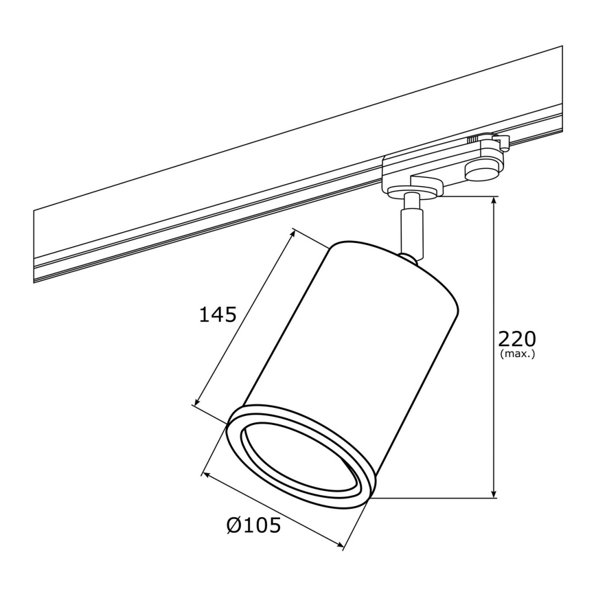 Argon 4303 - Kohdevalo kiskojärjestelmään DELF 1xE27/15W/230V kulta