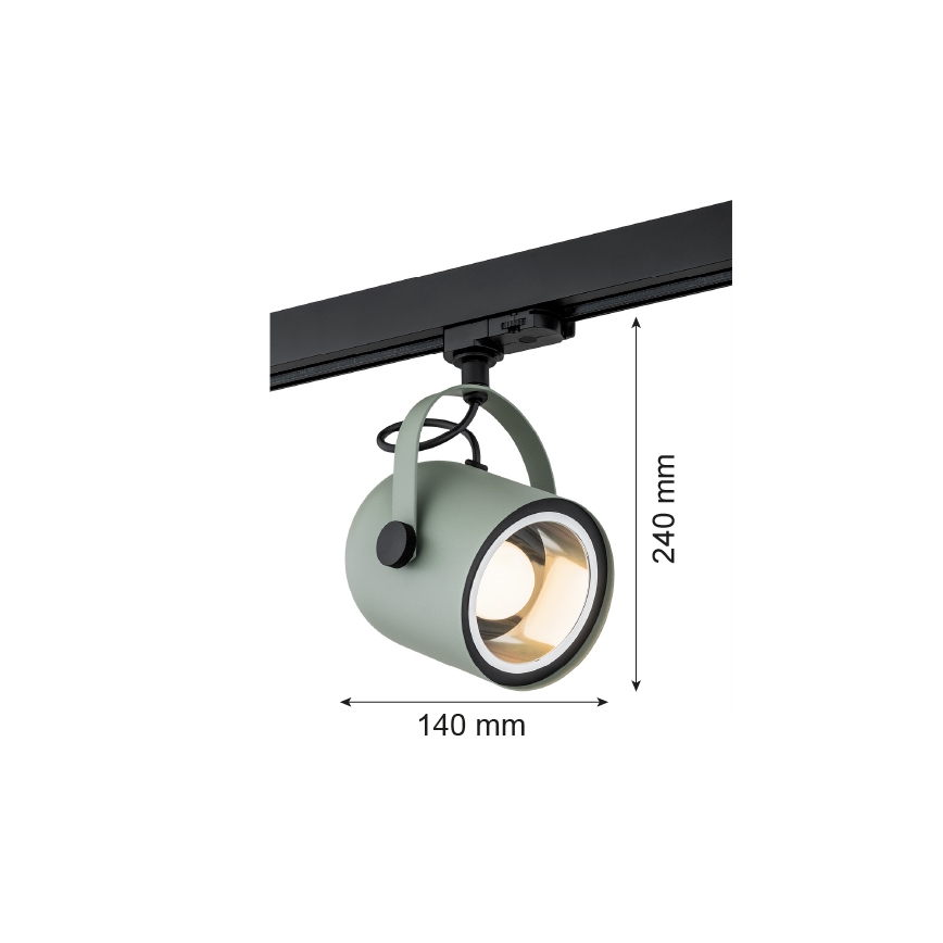 Argon 4310 - Kohdevalo kiskojärjestelmään NET 1xE27/15W/230V vihreä