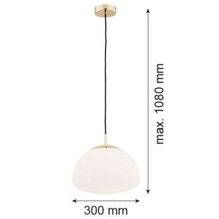 Argon 4316 - Kattokruunu narulla TRINI 1xE27/15W/230V messinki
