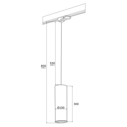 Argon 4318 - Kattokruunu narulla do lištového systému DELF 1xE27/15W/230V messinki