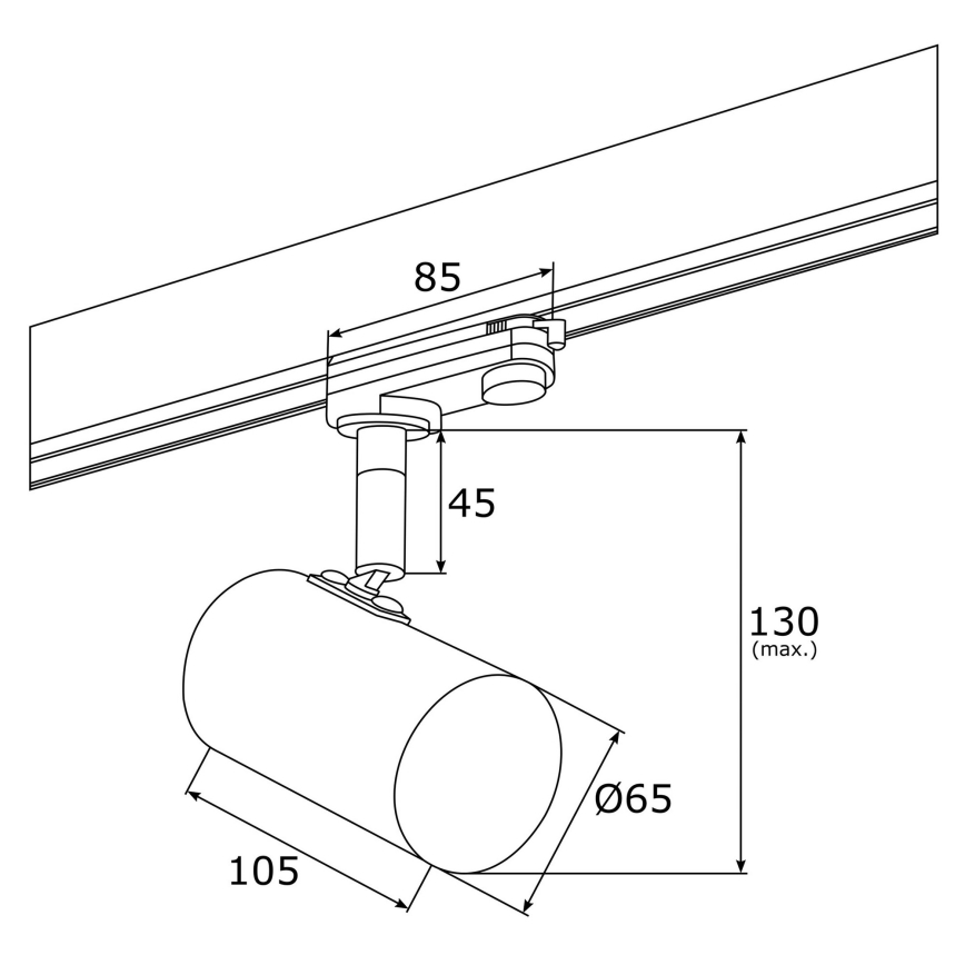 Argon 4323 - LED-kohdevalo kiskojärjestelmään HAGA LED/9W/230V kultainen