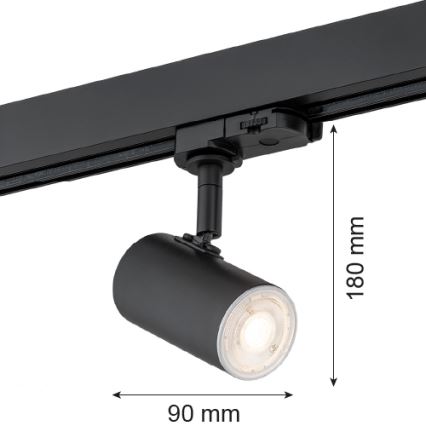 Argon 4329 - Kohdevalo kiskojärjestelmään HORTA 1xGU10/5W/230V musta