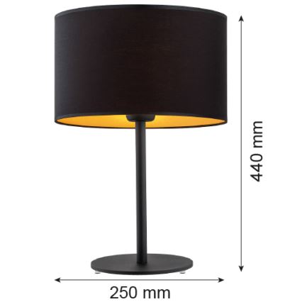 Argon 4342 - Pöytävalaisin KARIN 1xE27/15W/230V musta