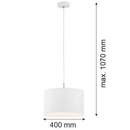 Argon 4343 - Kattokruunu tangossa KARIN 1xE27/15W/230V valkoinen