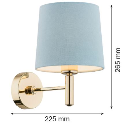 Argon 4347 - Seinävalaisin PONTE 1xE27/15W/230V harmaa/messinki