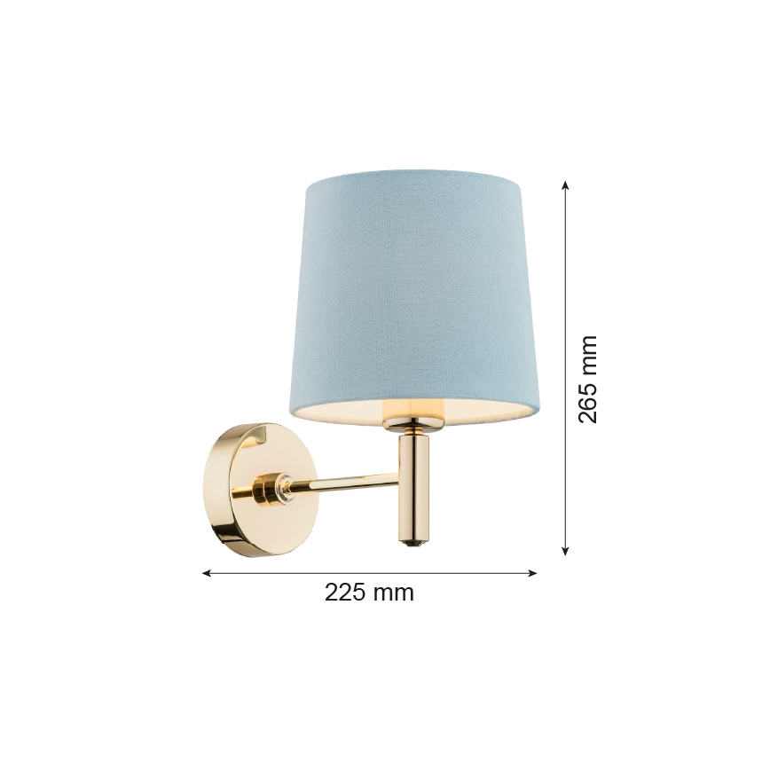 Argon 4347 - Seinävalaisin PONTE 1xE27/15W/230V harmaa/messinki