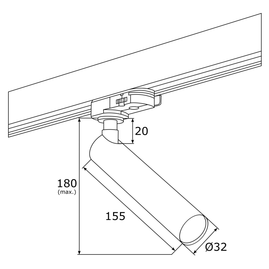 Argon 4353 - LED-kohdevalo kiskojärjestelmään ELBRUS LED/4,5W/230V valkoinen
