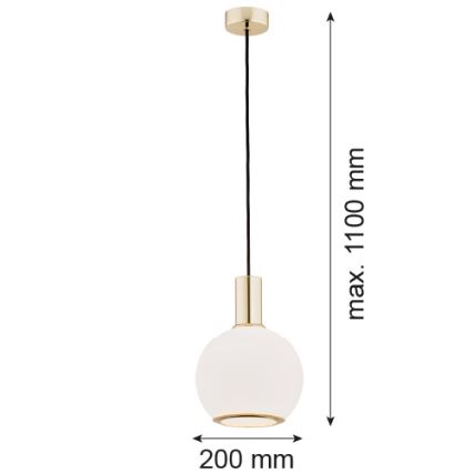 Argon 4357 - Kattokruunu johdossa SAGUNTO 1xE27/15W/230V d. 20 cm messinki