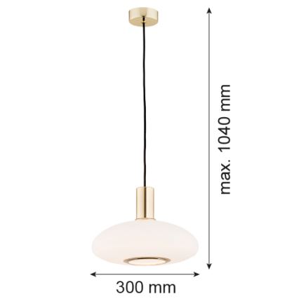 Argon 4358 - Kattokruunu johdossa SAGUNTO 1xE27/15W/230V halkaisija 30 cm messinki