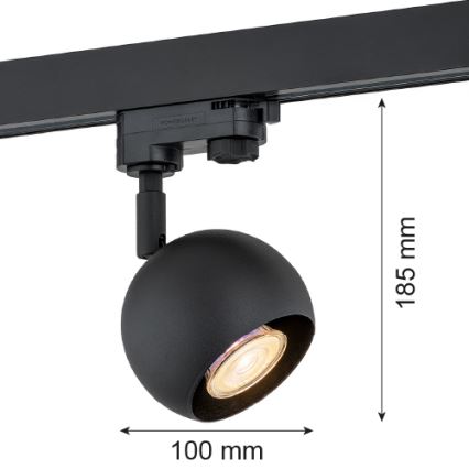 Argon 4379 - Kohdevalo kiskojärjestelmään MURI 1xGU10/5W/230V musta