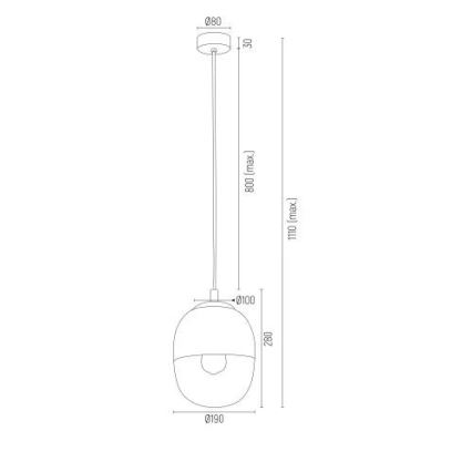 Argon 4675 - Kattokruunu johdossa BALTIMORE 1xE27/15W/230V kulta