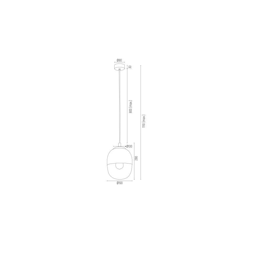 Argon 4675 - Kattokruunu johdossa BALTIMORE 1xE27/15W/230V kulta