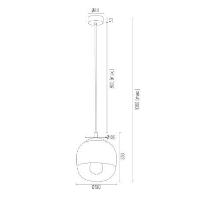 Argon 4676 - Kattokruunu johdossa BALTIMORE 1xE27/15W/230V kiiltävä kromi