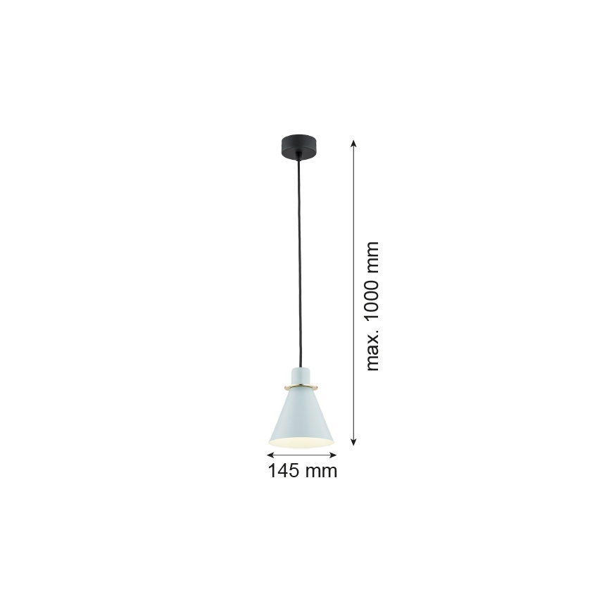 Argon 4682 - Kattokruunu johdossa BEVERLY 1xE27/15W/230V sininen/kulta