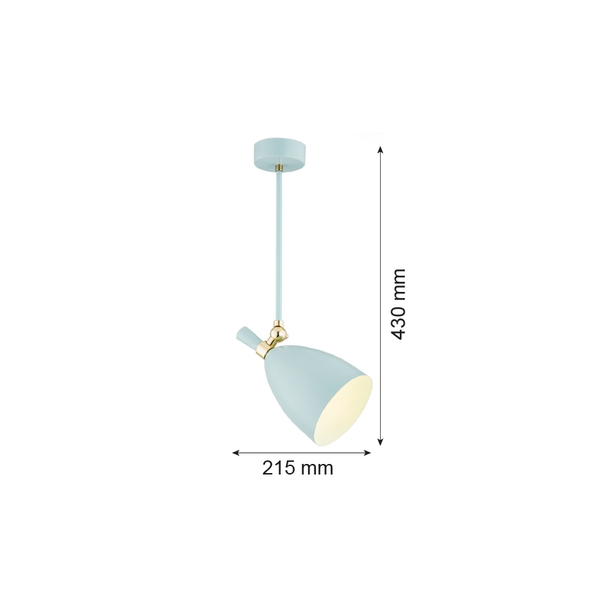 Argon 4685 - Kattokruunu tangossa CHARLOTTE 1xE27/15W/230V sininen/kulta