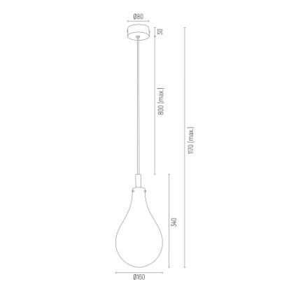 Argon 4716 - Kattokruunu johdossa OAKLAND 1xG9/6W/230V