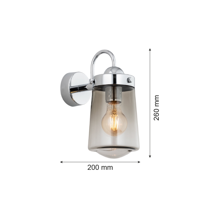Argon 4718 - Kylpyhuoneen seinävalo PASADENA 1xE27/15W/230V IP44