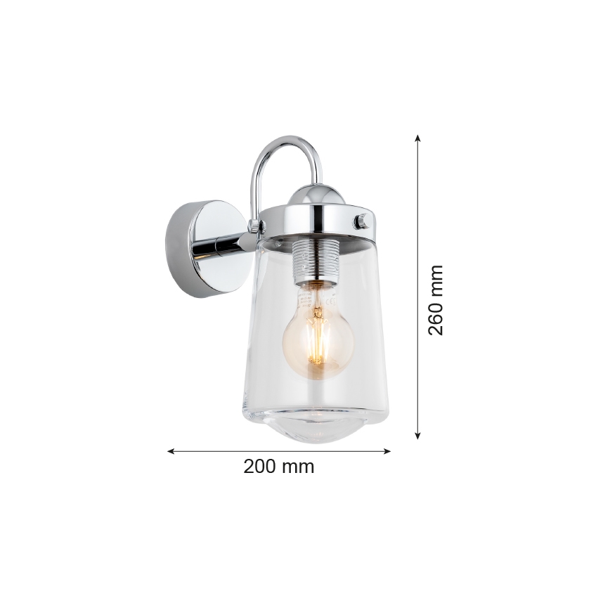 Argon 4719 - Kylpyhuoneen seinävalo PASADENA 1xE27/15W/230V IP44