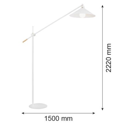 Argon 4731 - Lattialamppu NASHVILLE 1xE27/15W/230V valkoinen