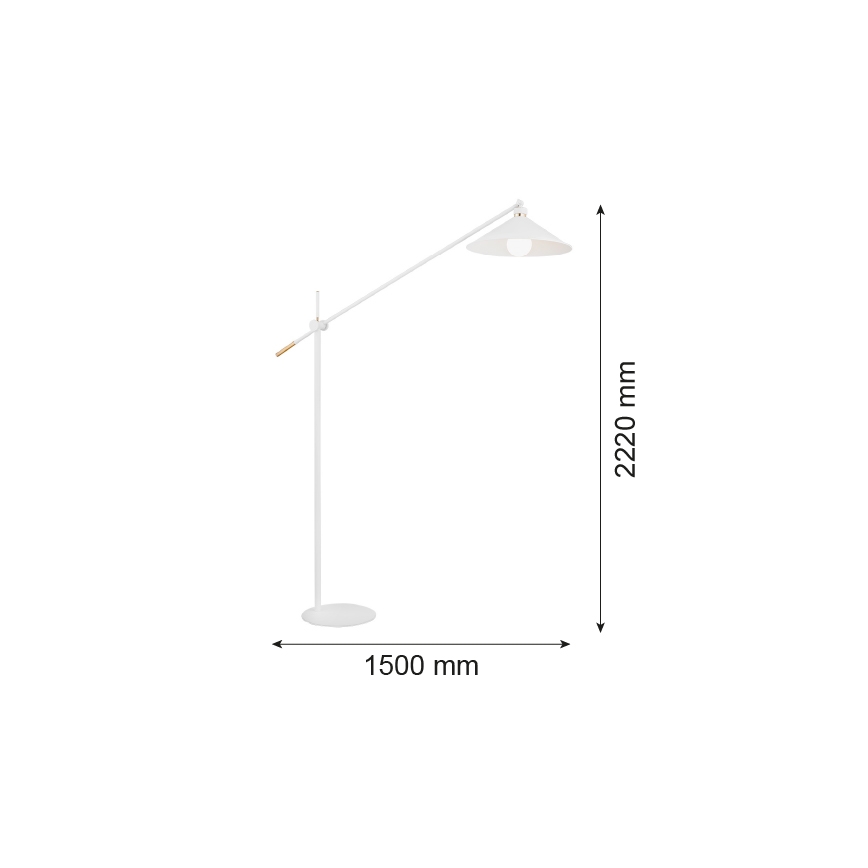 Argon 4731 - Lattialamppu NASHVILLE 1xE27/15W/230V valkoinen