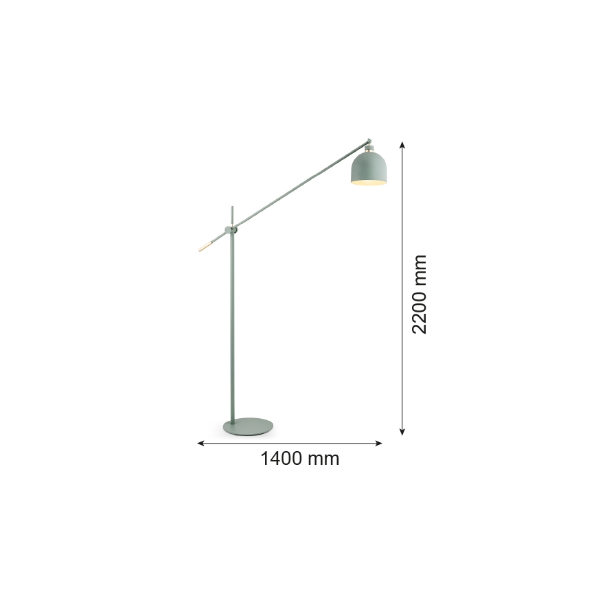 Argon 4736 - Lattialamppu DETROIT 1xE27/15W/230V vihreä