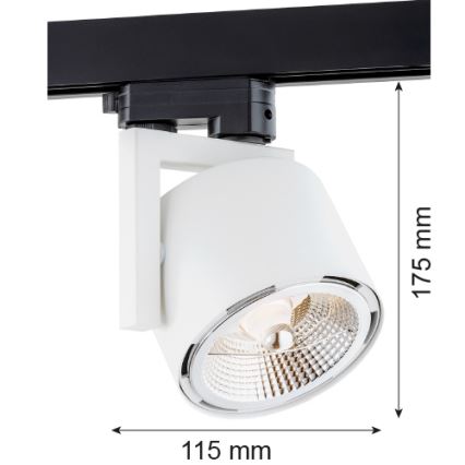 Argon 4750 - Kohdevalo kiskojärjestelmään ALTO 1xGU10-AR111/12W/230V valkoinen