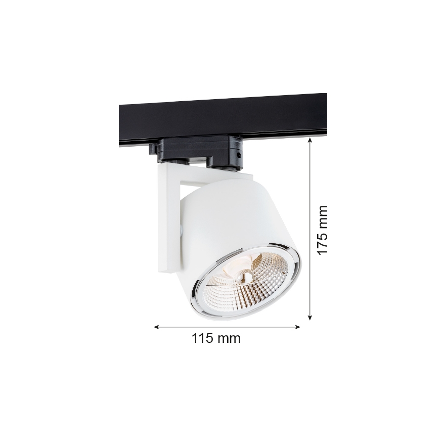 Argon 4750 - Kohdevalo kiskojärjestelmään ALTO 1xGU10-AR111/12W/230V valkoinen