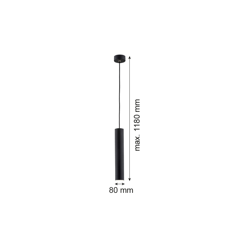 Argon 4756 - Kattokruunu johdossa GOMERA 1xGU10/5W/230V musta